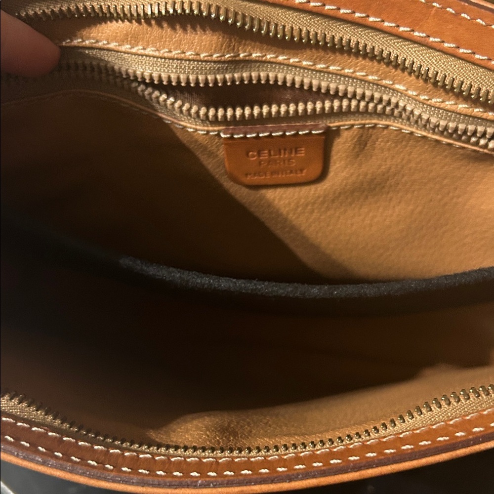 Vintage Celine Brown and Tan Crossbody Bag set with Chain and matching wallet - Picture 12 of 16